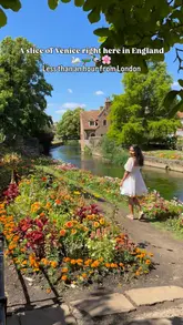 A short travel guide showcasing a day trip to Canterbury, England, highlighting scenic spots like the Westgate Gardens, river punting, and historic architecture.