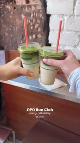 A vlog-style reel documenting a weekly Saturday morning run club that meets at OPO cafe. The video features the group running, interacting, and enjoying coffee and cookies at the venue afterwards, highlighting the community aspect of the event.