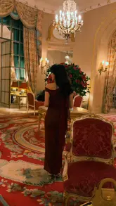 A montage showcasing several high-end London venues, including The Ritz, NoMad, The Landmark, Raffles, Beaverbrook, and Harrods, focusing on their opulent interiors and coffee service.