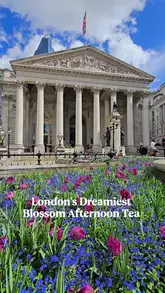 This reel features a high-quality, polished tour of the Cherry Blossom Afternoon Tea at Jang, located within the historic Royal Exchange in London. The video highlights the grand architecture of the venue, the intricate presentation of the afternoon tea spread, and close-up shots of the patisserie and sandwiches, creating a strong sense of occasion and luxury.