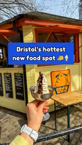 A vibrant, fast-paced reel showcasing Soft Buoys, a new street food kiosk in Bristol specializing in artisan cheese toasties and homemade soft-serve ice cream. The video highlights the preparation process, the quality of ingredients, and the waterside location.