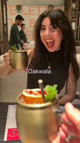 A vibrant, fast-paced reel showcasing a bottomless brunch experience at an Indian restaurant, featuring the creators enjoying cocktails, appetizers, and main courses.