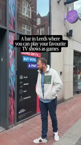A group of friends visits Game Show All Stars in Leeds, a venue that combines a bar with interactive game show-style challenges. The video highlights the various games available, the social atmosphere, and the food and drink offerings, including cocktails and pizza.