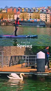 A short, upbeat montage of a family paddleboarding on the River Avon in Bristol, capturing the fun and lighthearted nature of the activity.