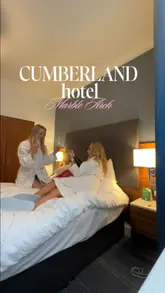 The video is a montage showcasing a stay at The Cumberland hotel in London, featuring the hotel room, the on-site Spanish tapas restaurant Lirica, the hotel gym, and proximity to shopping.