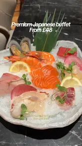 A review of a premium Japanese buffet in Covent Garden, London, highlighting the unlimited sushi, sashimi, mains, and dessert options available from Sunday to Thursday.