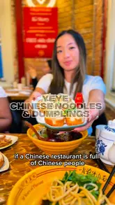 A vlog-style review of Yeye Chinese Noodles & Dumplings in London, where the creator shares their honest opinion on the food, praising the dumplings while critiquing the noodle soup and other dishes.