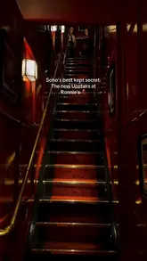 A montage video showcasing the interior, atmosphere, live music, cocktails, and food at Upstairs at Ronnie's in Soho.