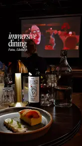 A reel showcasing an immersive dining experience at a bakery in Edinburgh, where a seven-course tasting menu is served in sync with the movie Ratatouille.