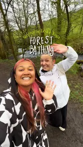 The video documents a wellness retreat day, featuring forest bathing, a yoga session in a woodland setting, and a sauna experience with cold water dips by a loch. It uses a fast-paced, vlog-style edit to showcase the relaxing nature of the activities.