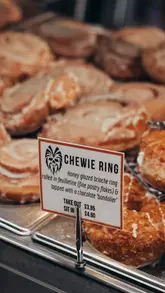 A short, thematic video showcasing a selection of Star Wars-themed donuts at Tantrum Doughnuts in Glasgow, set to the iconic Star Wars film score.