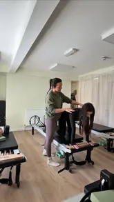 A promotional video showcasing a boutique wellness studio in South Wales, highlighting their physio-led reformer and mat Pilates, yoga, and 1:1 sessions.