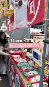 A montage video showcasing the various food and lifestyle vendors at a Korean festival held at Canopy Market in London. The video highlights specific items like kimchi cookies, monaka, and various Korean-themed accessories and crafts.
