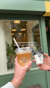 A short, upbeat promotional video introducing a new coffee shop in Glasgow's Southside. The video features quick cuts of the shop's exterior, interior, menu board, and a selection of pastries, accompanied by music and text overlays.