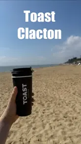 A family visits Toast in Clacton, showcasing the cafe's interior, their milkshake and toastie menu, and the surrounding seaside area, including a visit to the local pier arcade.