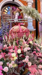 A montage of various floral installations and displays across Chelsea, London, promoting the annual Chelsea in Bloom festival. The video features static and slow-panning shots of the decorations with text overlays providing information about the event.