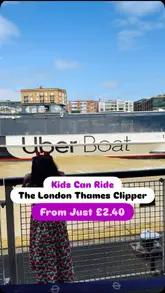 A short, montage-style video showcasing a family-friendly boat trip on the Thames Clippers in London, highlighting the affordability and the scenic views of iconic landmarks.