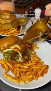 A promotional video showcasing Boeuf Steak Burger in Dublin, highlighting their 3-course meal deal, interior decor, and food offerings including wings, burgers, and gelato.