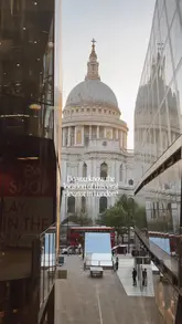 A short video showcasing the view of St. Paul's Cathedral from a glass elevator located in the One New Change shopping centre in London.