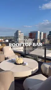 A promotional video for The Rooftop Bar at Anantara The Marker in Dublin, showcasing the venue's skyline views, outdoor seating, and cocktail/small plate menu.