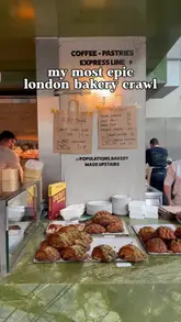 This video features a bakery crawl in London, highlighting two specific venues: Populations Bakery and Santa Nata. The creator provides a review of the pastries, including almond croissants, ham and cheese croissants, and pastel de nata, while also showing the venue interiors and the baking process.