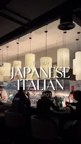 A visually appealing montage showcasing various dishes, including crudo and pasta, at Osteria Angelina in Shoreditch, highlighting the fusion of Japanese and Italian cuisines.