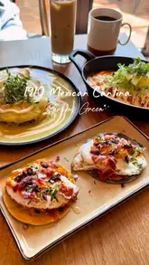 A short, visually appealing montage showcasing various Mexican brunch dishes at 1910 Mexican Cantina, including flautas, enchiladas, tacos, and churros.