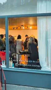 A montage video capturing a launch event at Combined Edinburgh, featuring a DJ, mezcal margaritas, and tacos. The video highlights the social atmosphere, the drinks, and the food served during the celebration.