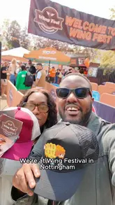 Two creators visit Wing Fest in Nottingham and compete in a wing-eating challenge, trying various flavors from different vendors throughout the festival.