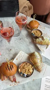 A short, energetic montage showcasing a boozy brunch experience at Copper Blossom in Edinburgh, featuring close-ups of cocktails, brunch dishes, and the venue's interior.