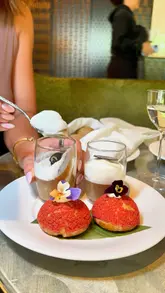 A high-quality, polished montage showcasing a matcha masterclass and a Japanese-inspired afternoon tea at Nobu Hotel. The video features close-up shots of the matcha preparation, the tea service, and the various savoury and sweet items included in the set.