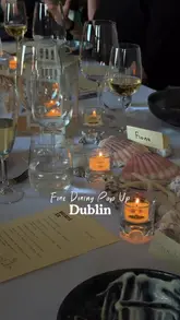 A vlog-style review of a fine dining pop-up event hosted in a private residence in Dublin. The video features the creators enjoying a multi-course tasting menu in an intimate, atmospheric setting, highlighting the unique nature of the experience.