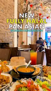 A promotional video for Niu Ko, a Pan-Asian restaurant in South Kensington, showcasing a wide array of dishes including Malaysian-style noodles, Thai green curry, and various appetizers. The video features quick cuts of the food, kitchen preparation, and interior shots, accompanied by text overlays detailing dish names and prices.