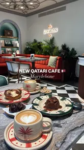 A short, aesthetic montage showcasing the interior, exterior, and various dessert and coffee offerings at Qinwan, a cafe located at The Chancery Rosewood in London.