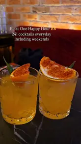 A fast-paced, music-led montage showcasing the happy hour cocktail menu at Be At One, featuring close-ups of various margaritas and the bar environment.