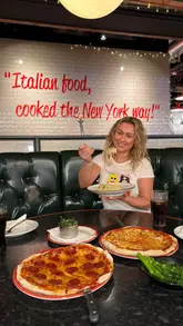 A short, music-led montage showcasing various dishes including carbonara, pepperoni pizza, margherita pizza, padron peppers, and broccoli at a Frankie & Benny's restaurant.