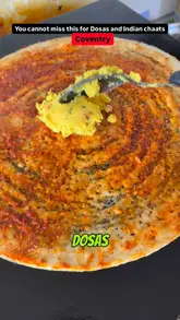 A fast-paced food showcase video featuring Indian street food dishes like dosas, pav bhaji, and chaats at a venue called Chaats GPT in Coventry. The video highlights the preparation and final presentation of the food, aiming to entice viewers with the visual appeal of the dishes.