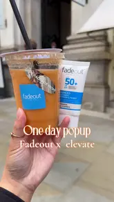 A short promotional video showcasing a one-day popup collaboration between a skincare brand and a smoothie venue at the Royal Exchange. The video features the product, the smoothie, and the location, using quick cuts to maintain interest.