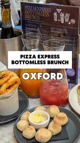 A high-energy, vlog-style reel documenting a bottomless brunch experience at a Pizza Express venue. The video features a group of friends enjoying a variety of dishes, including dough balls, calamari, and pizza, alongside bottomless drinks and a live DJ. The editing is fast-paced and captures the lively, celebratory atmosphere of the event.