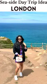 A travel montage showcasing a day trip to Hastings, featuring the beach, old town, cliff railway, and local attractions.