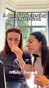 A vlog-style video documenting the judging process for the Free From Awards, featuring two creators taste-testing a wide variety of gluten-free food products.