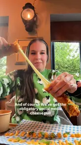 A creator visits 'The Ship at Redmarshall' to review their extensive 'Parmo' menu, highlighting the unique 'mini platter' concept that allows diners to try multiple variations of the regional dish. The video includes shots of the venue, the menu, and close-ups of various parmo toppings and a large mozzarella stick.