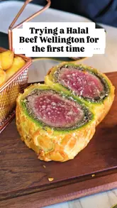 A montage video showcasing various dishes at Taru, including a Halal Beef Wellington, Sunday roast, and various starters, set to music with text overlays identifying the food.