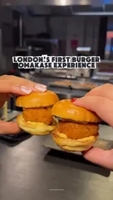 A 9-course burger omakase experience at Secret Slider Club in Mercato Metropolitano, London.