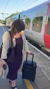 A travel vlog documenting a train journey from Manchester to Wales, highlighting scenic views, a forest walk, a visit to a local market town, a cafe, and a cider orchard.