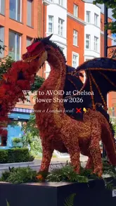 A short, text-led guide offering advice on visiting the Chelsea Flower Show and the surrounding 'Chelsea in Bloom' floral installations. The video features a series of shots of elaborate flower sculptures and displays in the streets of Chelsea.