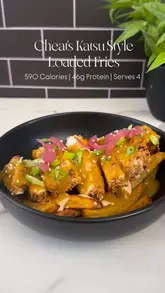 10/30 Macro Friendly Family Meals | Cheats Katsu-Style Loaded Fries 

Crispy chips, crunchy panko chicken, rich curry sauce and the dreamiest spicy mayo drizzle… this tastes like the ultimate fakeaway but the macros are SO good! 

After losing 5 stone & keeping it off, meals like this are exactly why I never felt like I was missing out! 

🔥 590 calories 💪🏼 46g protein

Proper comfort food, packed with flavour and made lighter with a few simple swaps. 

High protein, family friendly and honestly better than takeaway! 

The full recipe is pinned in the comments 👇🏼

#fakeaway #highproteinmeals #airfryerrecipes #macrofriendly #lowcalorie