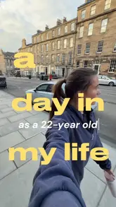 A day-in-the-life vlog following a 22-year-old in Edinburgh, featuring a visit to a sushi restaurant, shopping at Anthropologie and M&S, and a pilates class.