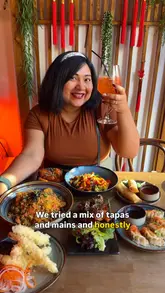 A review-style vlog showcasing an Asian tapas restaurant in Camden, Dublin, highlighting the food, cocktails, and atmosphere.