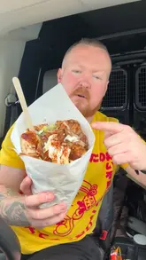 A creator reviews 'Mr Chopar', a Greek food truck located at the Willowbrook Centre in Bradley Stoke, highlighting the generous portion sizes and quality of the gyros wraps.